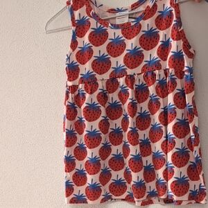 Hanna Andersson Red and Blue Strawberry Tank Top